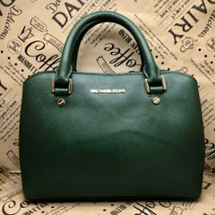 マイケルコース ハンド ショルダーバッグ 革 緑 フォーマル FX196
