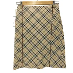 バーバリーブルーレーベル BURBERRY BLUE LABEL ノバチェック柄膝上スカート レディース  36