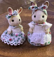 シルバニアファミリーハンドメイド服 親子お揃いワンピース 苺