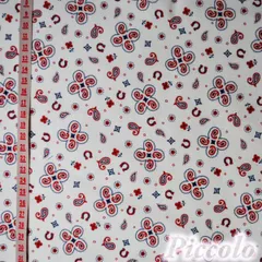 USAコットン　michael miller　バンダナ　クリーム　約53cm×約50cm（カット済）　FB-3110