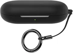 Keminsung compatible with Anker soundcore v20iケースイヤホン用シリコン 登山用フック付き 全面保護(ブラック)