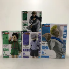 02w09963 一番くじ HUNTER×HUNTER GREED ISLAND フィギュア 4点セット A賞 ゴン / B賞 キルア / C賞 ジン / E賞 ゲンスルー ※未開封品 【中古品】