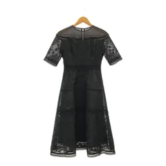 CELFORD セルフォード オーナメント刺繍レースワンピース ブラック レディース パーティー チュールドレス 定価40700円 36