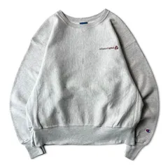 00s Champion リバースウィーブ 企業 ロゴ 刺繍 スウェット トレーナー L / 00年代 オールド チャンピオン 霜降り グレー