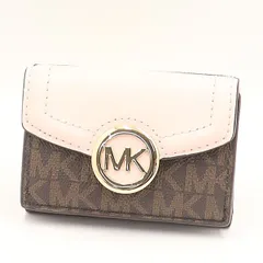 美品 マイケルコース 折り財布 ゴールド金具  ピンクブラウン レディース折り財布 YUM  2000000 NSK