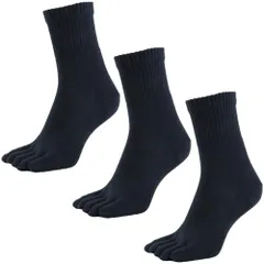 【迅速発送】アスカ 5本指ソックス 厚底パイル 強靭補強 綿100 ハーフ丈 メンズ レディース