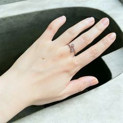 静かな対話 シルバーリング 指輪 ツインストーン オープンリング シンプル フリーサイズ