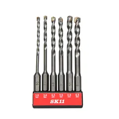 【迅速発送】SK11(エスケー11) 六角軸 コンクリートドリルセット 6本組 3.0・3.4・4.3・5.0・6.0・6.4mm SICD-1