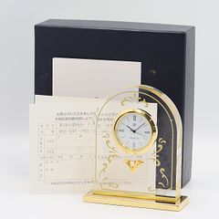 新品未使用】SEIKO セイコー 置時計 HR592W 白大理石枠 クリスタル