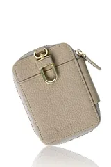 Color:ベージュ [Bona Sieg] キーケース レディース スマートキー対応 2個 可愛い 本革 革 レザー スマートキー おしゃれ ブランド スマートキー2個収納 カード入れ 車 くすみカラー 人気 カラビナ 大容量 6連 (ベージュ)