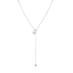 ネックレス ロングネックレス レディース 人気 サージカルステンレス パール [Moonstan] ゴールド シルバー シンプル きれいめ