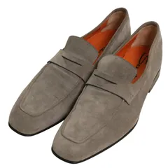 トイプードル様　Santoni ブラウンレザー ローファー 07 1/2 Santoni ブラウン レザー ローファー 7.5オンライン ショップ
