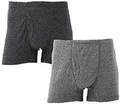 mom21 パンツ メンズ 下着 ブリーフ 肌着 2枚 セット シミ対策 抗菌 消臭 前開き ボタンなし 無地( グレー、ダークグレー,  M)