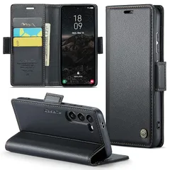 Galaxy S25 用 ケース 手帳型 財布型 カードポケット付き ギャラクシーs25 / SC-51F / SCG31 カバー カード収納 Uovon スマホケース 高級レザー 耐衝撃 全面保護 スタンド機能 ストラップホール付き マグネット式 ・ ブ 1