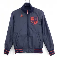 【美品】ルコック 中綿ジャケット ネイビー×レッド ワッペン  レディース M ゴルフウェア le coq sportif