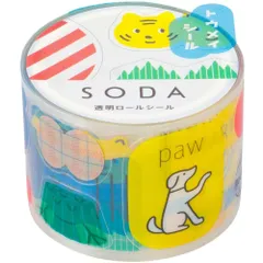 キングジム マスキングテープ SODA 透明 シールタイプ バラエティ CMTSE30-001