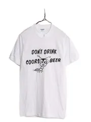 【お得なクーポン配布中!】 70s USA製 キャラクター メッセージ イラスト プリント Tシャツ S 小さめ メンズ XS 古着 70年代 ヴィンテージ 企業物 シングルステッチ 白