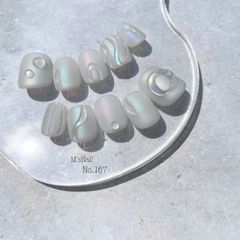 ネイルチップ チップ 白 ちゅるん シンプル カラフル