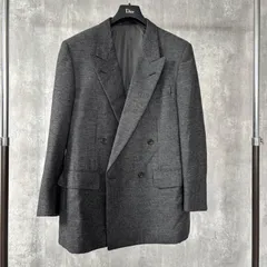 BURBERRY　テーラードジャケット　グレー　ダブル　サイドベンツ