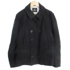 B&Y ユナイテッドアローズ BEAUTY&YOUTH ビューティー&ユース Pコート ピーコート ショート丈 ダブルボタン ウール S 紺 ネイビー /FF2のサムネイル