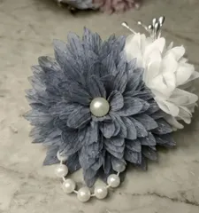 コサージュ 卒園式　卒業式　入園式入学式 結婚式 発表会 ＊フォーマルコサージュ＊パールブローチ134