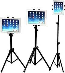 2） mini・iPad 固定用スタンド （iPad・iPad 高さ調節可 タブレットPC 折り畳み可 三脚式 360度回転 スタンド 写真撮影に ipad 収納袋付き Yihiro 固定ホルダーセット