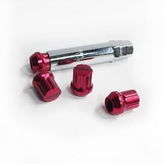 【RAYS正規品】レイズ ジュラナット ギアタイプ 単品４個 M12ｘP1.5 レッドアルマイト ／アルミナット