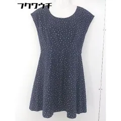 ◇ fredy repit フレディレピ 総柄 バックジップ ノースリーブ ミニ ワンピース サイズ36 ネイビー レディース  【中古】 【1107210008396】のサムネイル