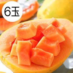 【6玉 約3.3kg】レッドパパイヤ 豊潤な香り とろける食感 濃厚な甘さ フルーツ スイーツ 果物 生鮮 洋 fruit red papaya