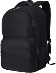 ハルタロウ 大容量 リュックサック シンプル 軽量 バッグ バックパック ノートパソコンも楽々収納 出張 ビジネス(ブラック, 大型)