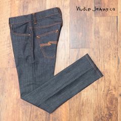 Nudie Jeans/30サイズ/デニムパンツ GRIM TIM 113507 DRY TWIL スリムストレート 定番 快適 シンプル 上品 イタリア製 新品/紺/ネイビー/kt130/