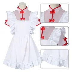 コスプレ 衣装 乱馬 早乙女 珊璞 チャイナドレス 二次元 アニメ ファッション 春 夏 用 M250124-2のサムネイル