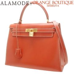HERMES(エルメス) ケリー 28 (外縫い) ハンドバッグ 2WAY ショルダーバッグ 肩掛け ボックスカーフ ブリック ブラウン茶 ゴールド金具 □C刻印 レディース 40802073623【中古】【アラモード】