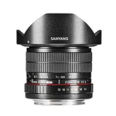 【中古】【非常に良い】SAMYANG 単焦点魚眼レンズ 8mm F3.5 キヤノン EF用 APS-C用 フード脱着式