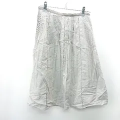 ◇ Θ KUMIKYOKU 組曲 膝丈 フレア スカート サイズ1 グレー系 レディース E  【1409100042900】