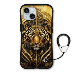 [iPhone15] iPhone13 케이스 내충격 보호 케이스 i-coron 케이스 카라비나 스트랩 첨부 스마트폰 케이스 iPhone13 Pro 13 Mini iPhone15 14 12 11 XR XS Max 케이스 스마트폰 커버 호랑이 타이거