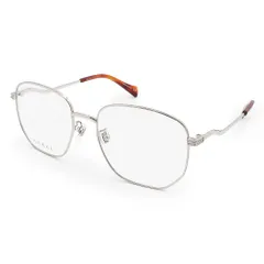 グッチ スクエア メガネ 眼鏡 サングラス アイウェア メタル シルバー  