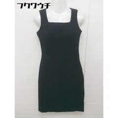 ◇ KUMIKYOKU sis クミキョクシス バックジップ ウール ノースリーブ 膝丈 ワンピース ブラック レディース 【中古】 【1105060007385】