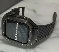 Apple Watchラバーバンドカバーメタルケースアップルウォッチカスタム　ステンレス　メンズ　レディース　スポーツ　ネジ不要21