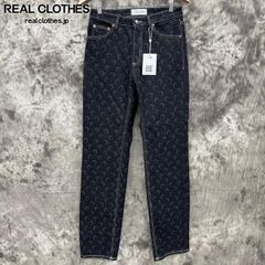 【未使用】Marine serre/マリーンセル MOON LASER DENIM LOOSE JEANS/ムーン レーザー デニム ルーズ ジーンズ/ブラック/WPA128A/36