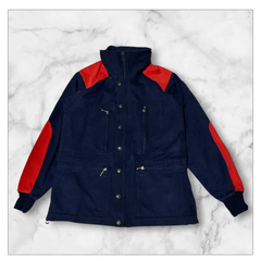 70-80's 　FILA フィラ　MAGLIFICIO BIELLESE ヴィンテージ イタリア製　コットンブルゾン　ジャケット　ネイビー　レッド