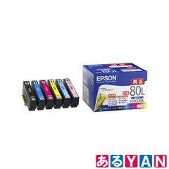 [YAN] (外箱傷み)(未使用) エプソン 純正 インクカートリッジ IC6CL80L 6色パック とうもろこし 増量 EPSON 2000000009360