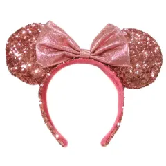 【中古】アクセサリー(非金属)(キャラクター) ミニーマウス スパンコールカチューシャ(ピンク) 「ディズニー」 東京ディズニーランド限定