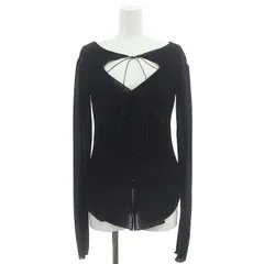 ルシェルブルー LE CIEL BLEU 24SS Sheer Bow TOP トップス カットソー 長袖 Vネック シアー 36 黒 ブラック /DO ■OSのサムネイル