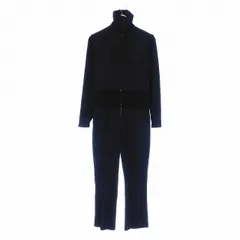 ヨウジヤマモト YOHJI YAMAMOTO ヴィンテージ ジャンプスーツ オールインワン 長袖 ニット切替 ウール FG-D15-101 無地 S 黒 ブラック /VTのサムネイル