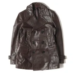 UNITED ARROWS ユナイテッドアローズ コート カウレザー ピーコート Pコート カーコート ジャケット アウター ブラウン 茶 S ブランド カジュアル シンプルのサムネイル
