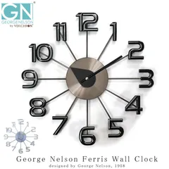 George Nelson Ferris Wall Clock ウォールクロック 掛け時計 インテリア 時計 メタル 壁掛け時計 おしゃれ モダン アメリカ ギフト プレゼントのサムネイル
