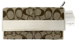 2023年最新】コーチ COACH Wホック財布 二つ折り財布 シグネチャー