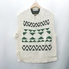 ◇ ⊇ AMERICAN HOLIC アメリカン ホリック 総柄 ベスト サイズM ホワイト系 レディース E  【1409100069488】