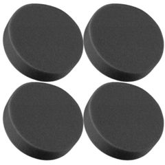 新品 ポリッシャー バフ スポンジ 125mm 研磨 極細～超微粒子用 車磨き用 4個セット 仕上げ 洗車 ワックス 艶出し 取付け簡単 高耐久 光沢 マジックテープ式 水洗い可 (ブラック×4枚)